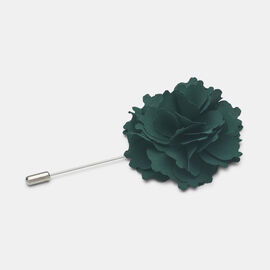 Niki Flower Lapel Pin, Emerald, hi-res
